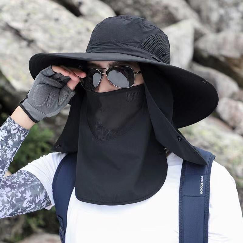 Wholesale Cotton Polyester Masked Neck Protecting Fisherman Hat